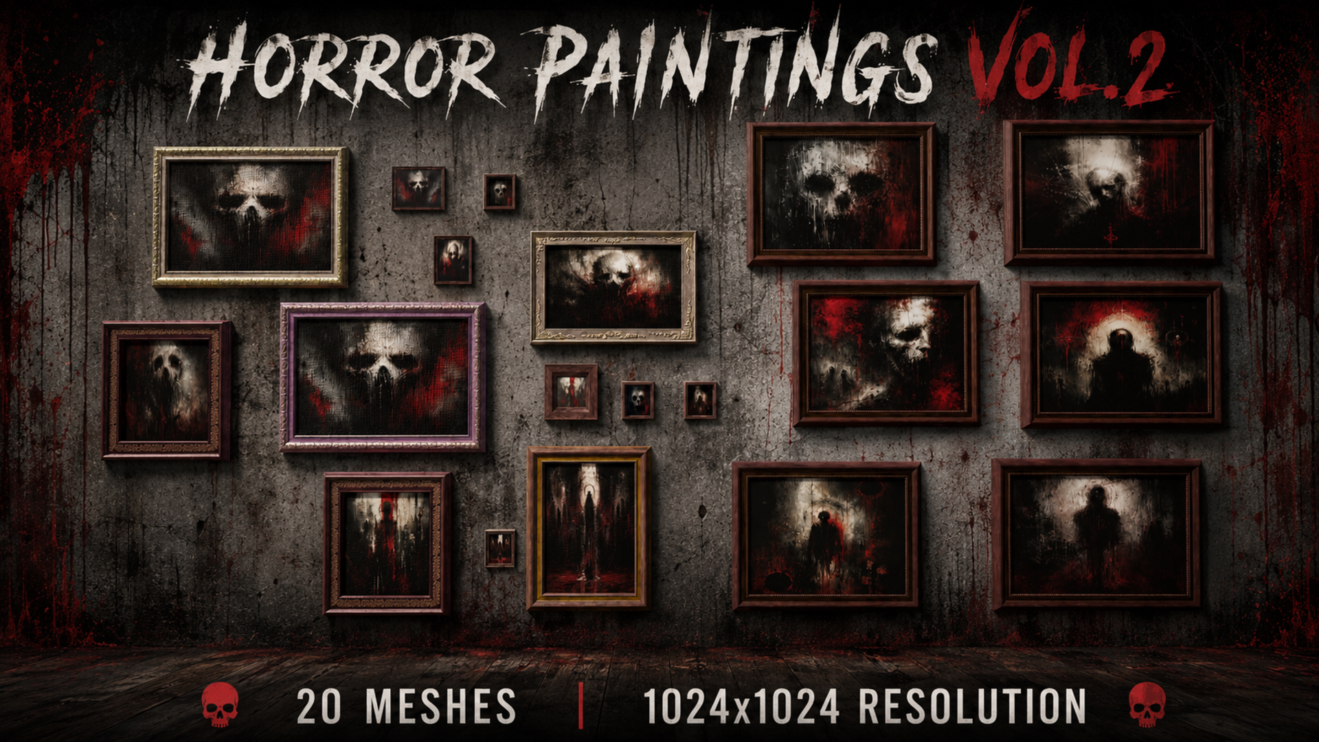 Horror Paintings Pack - Wall Decor - Vol.2 | Fab