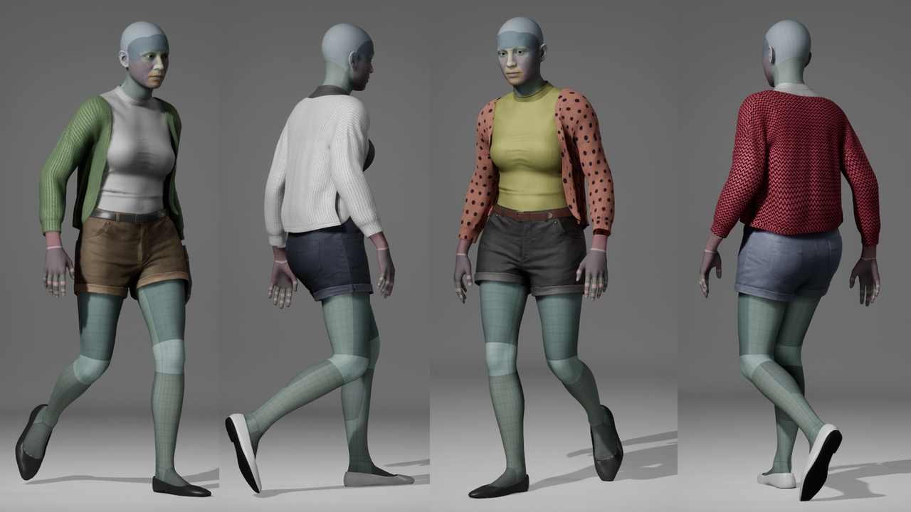 Media 1 for listing Women Casual Office Outfit -  Metahuman Clothes Parametric Outfit PBR