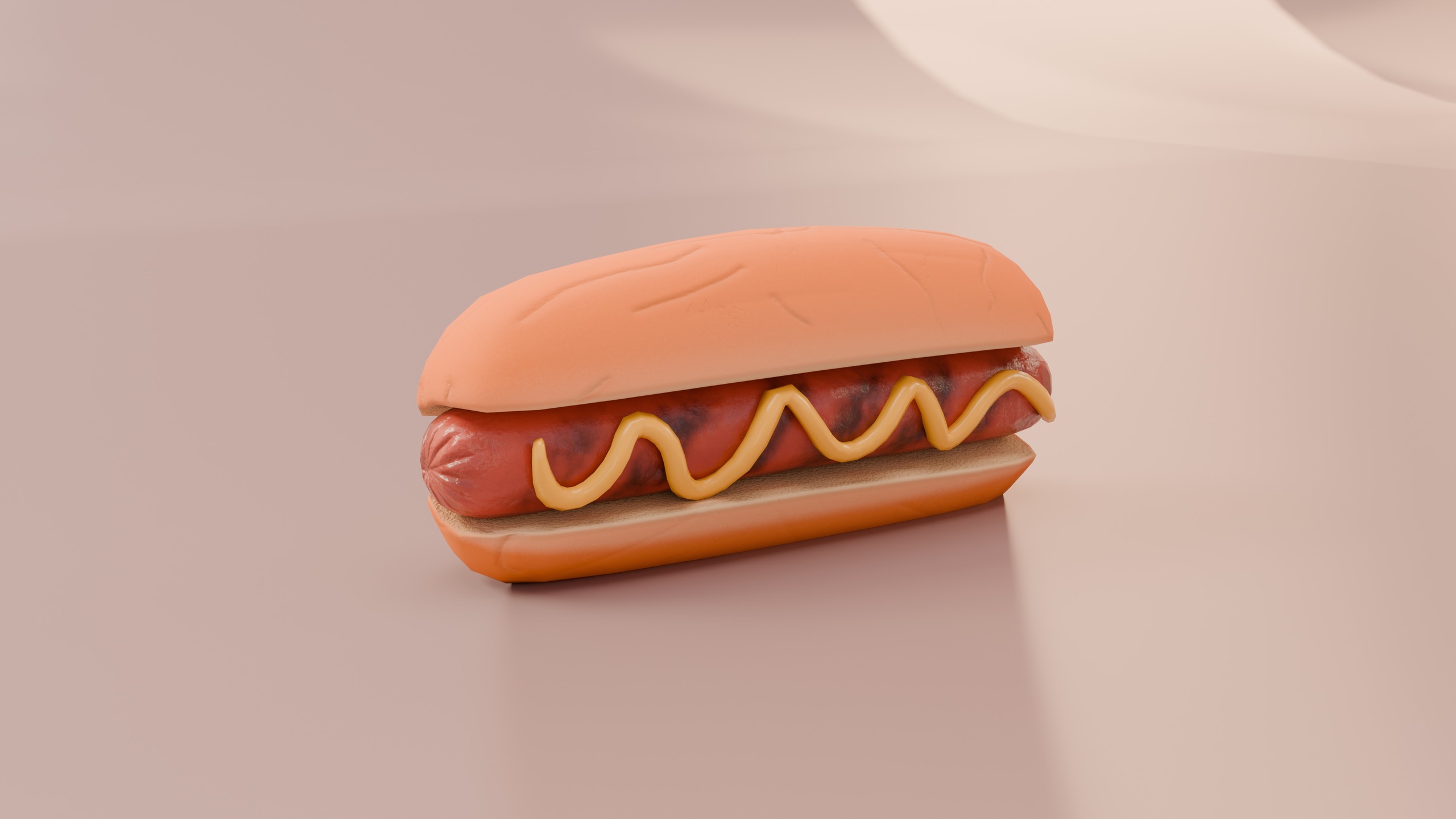 Media 1 for listing Hot Dog 3D Model Low Poly Game Ready with LODs