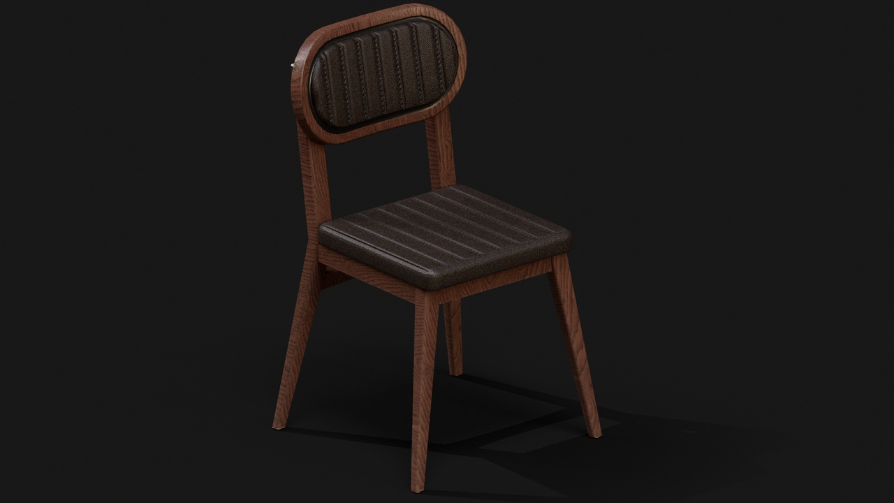 Media 1 for listing Chair wood / leather