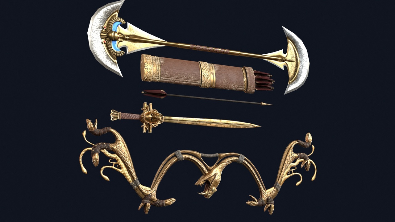 Media 1 for listing Medusa Gorgon Weapon Set