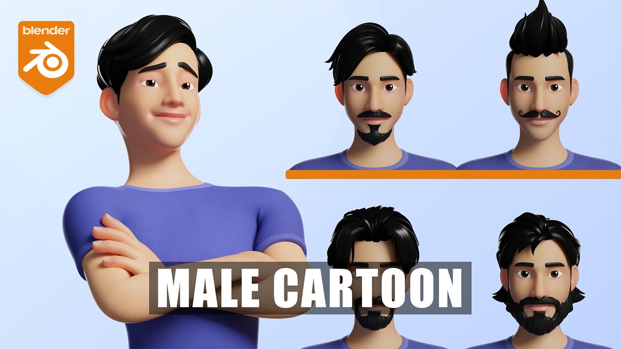 Media 1 for listing Customizable Man Cartoon Character