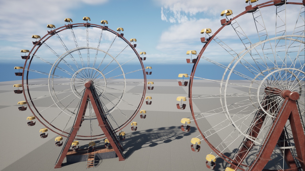 Media 1 for listing Old Painted Ferris Wheel