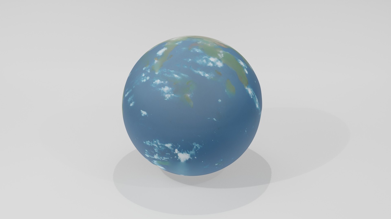 Media 1 for listing Planet Earth 3D Model – Low Poly Globe Map