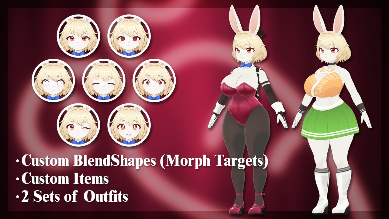 Media 1 for listing Furry Girl - Charlotte Bunny Girl / UE & VRChat Ready