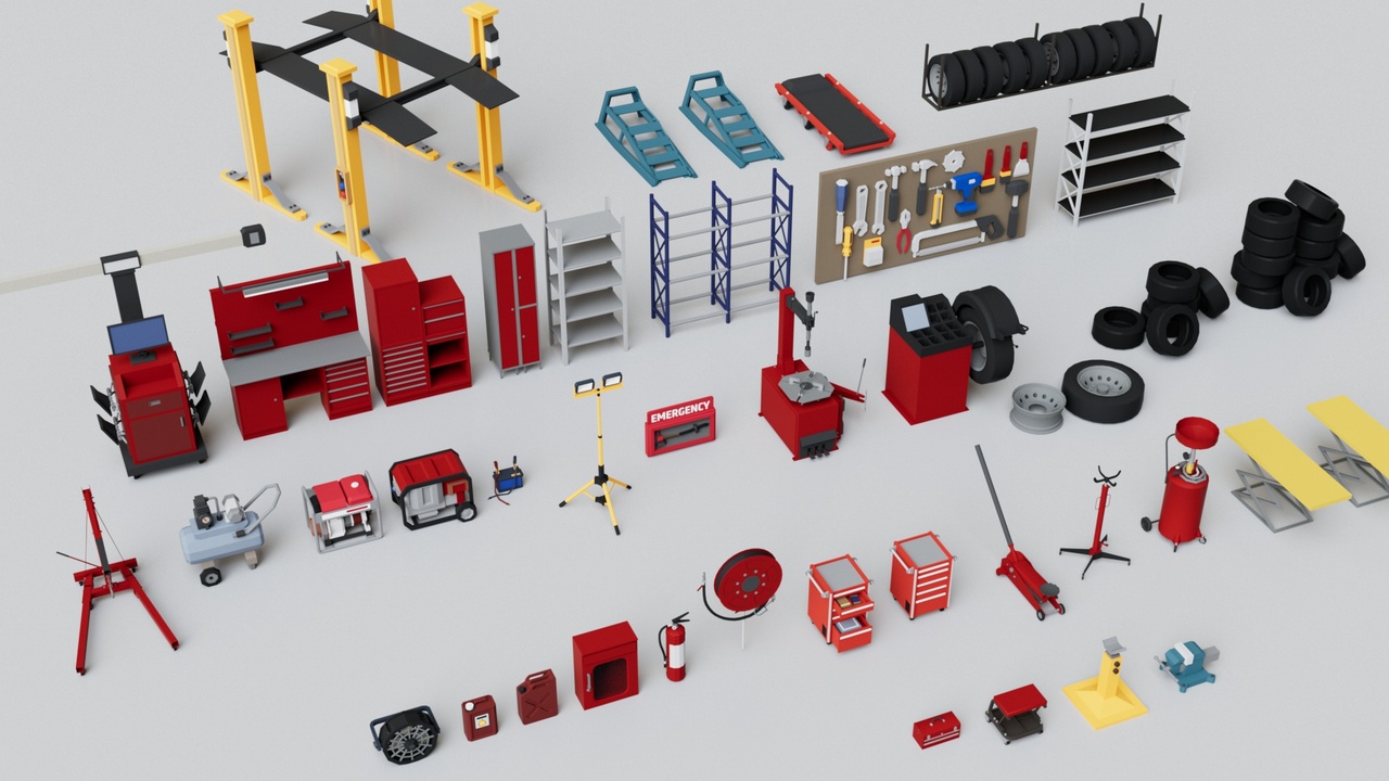 出品Realistic Car Garage Workshop Mega Pack Collectionのメディア1