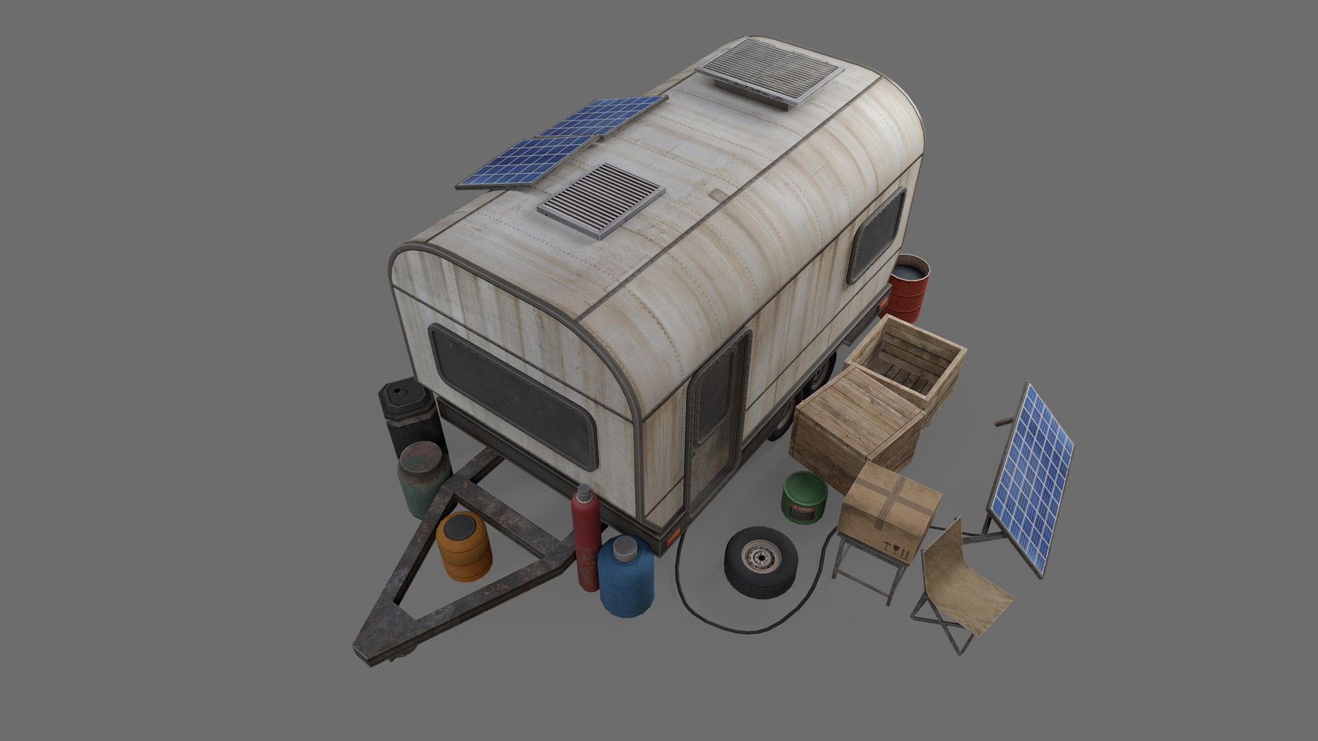 Media 1 for listing Post-Apocalyptic Survival Caravan Trailer