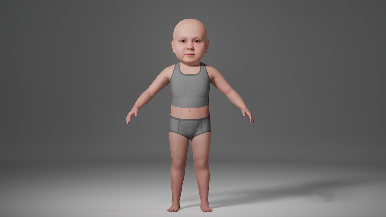 Media 1 for listing Kamo - Metahuman Editable Character Baby01 and Mohican Groom Hair