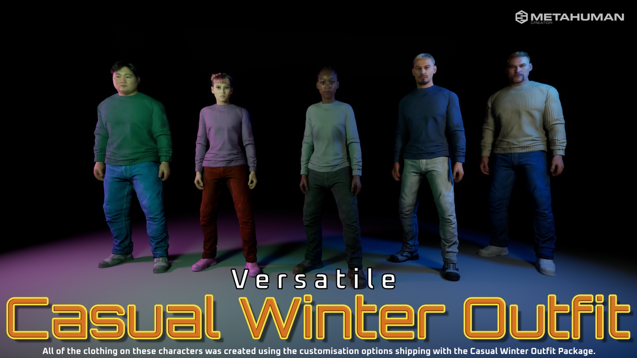 Media 1 for listing Versatile Casual Winter Outfit for MetaHumans