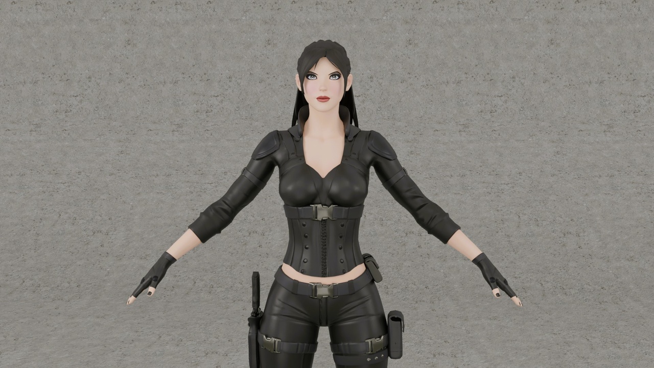 Media 1 for listing 3D Lady In Black