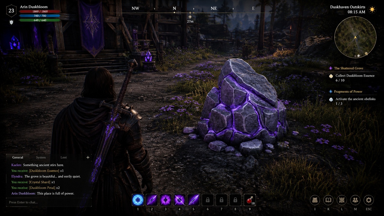 Media 1 for listing Violet Rift Boulder – Stylized Fantasy Boulder