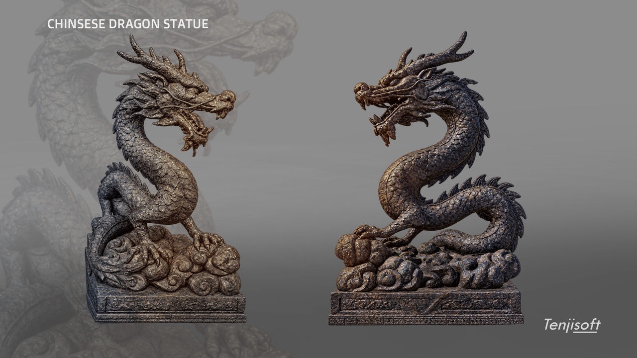 Media 1 for listing EAST ASIAN STATUE PACK - OPTIMIZED JAPANESE, KOREAN, AND CHINESE SCULPTURES