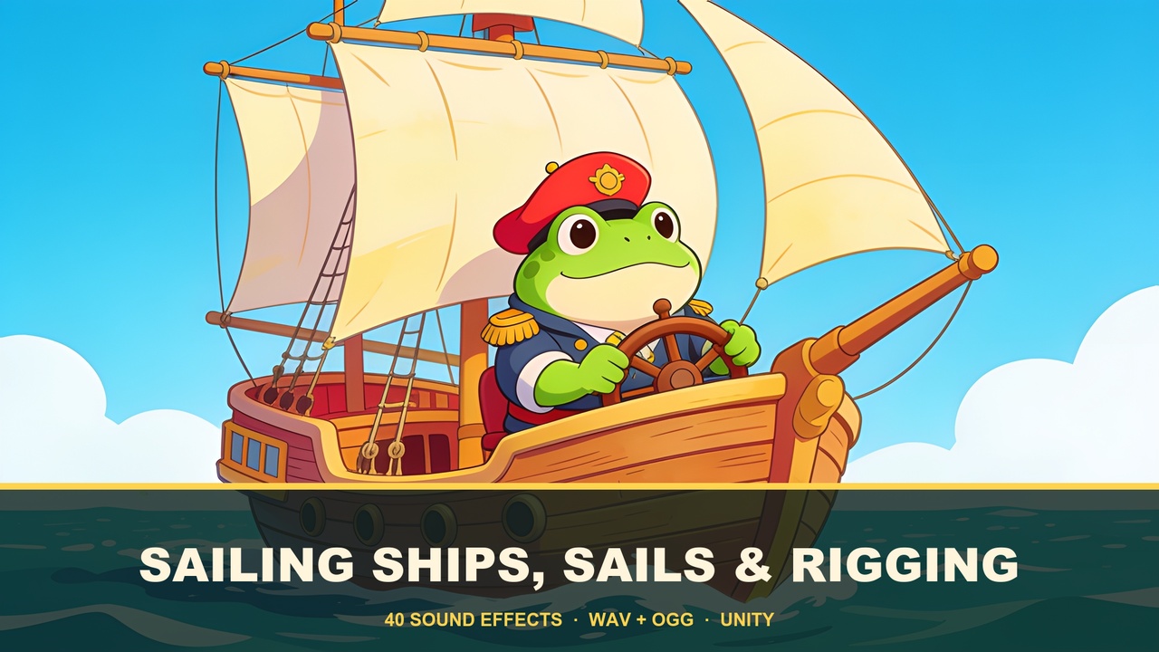 Media 1 for listing Sailing Ships, Sails & Rigging — 40 Sound Effects