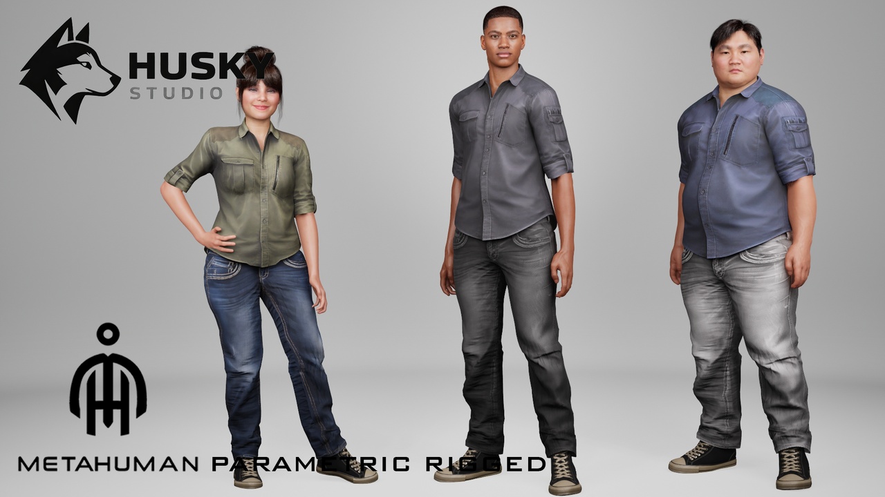 Media 1 for listing Casual Outfit - 50 - Parametric - Rigged - Playable outfit