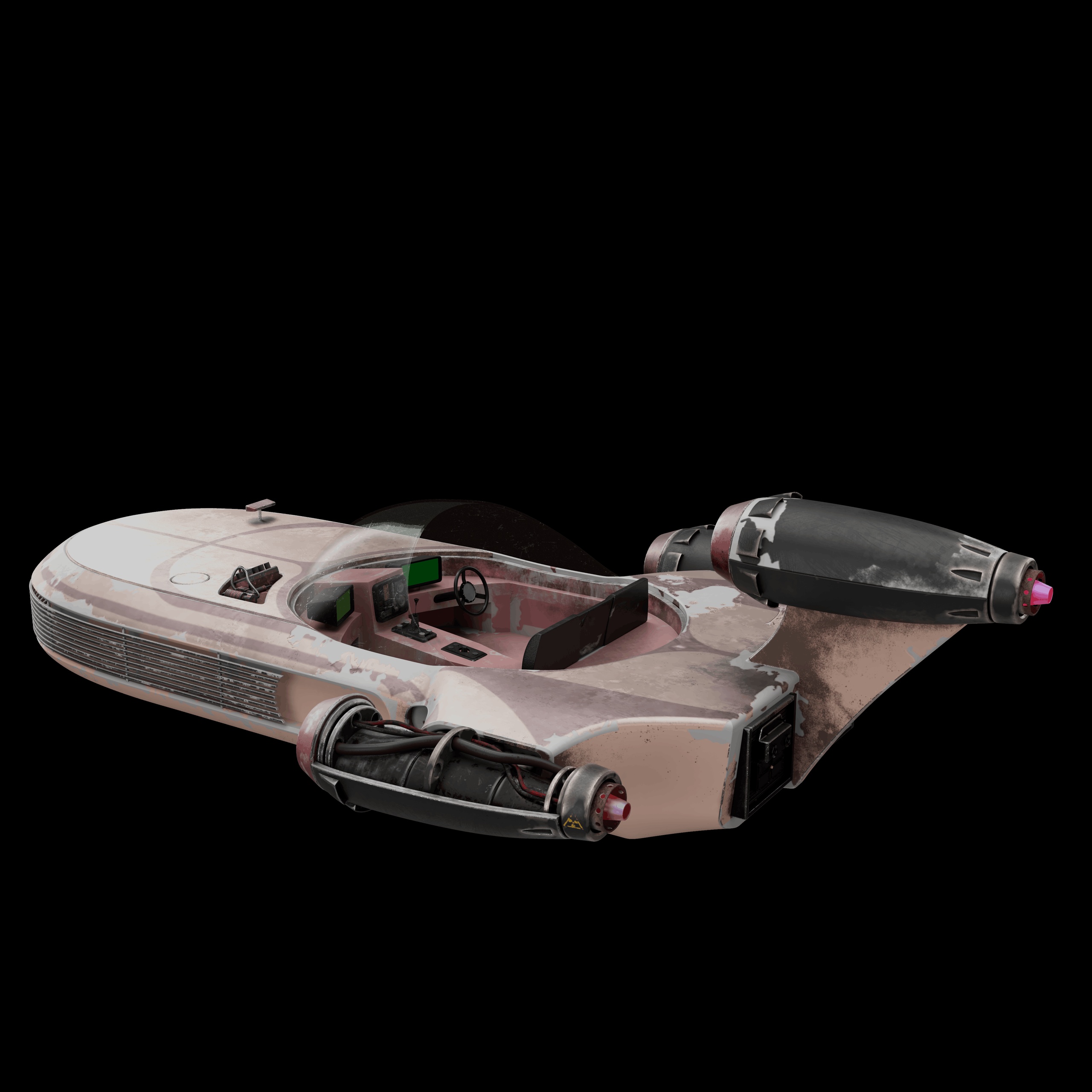 Futuristic Desert Hover Speeder – Sci-Fi Vehicle (PBR, Game Ready) | Fab