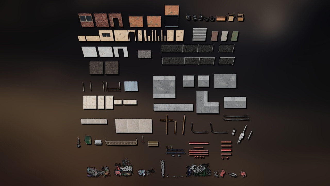 Media 1 for listing 3DT Modular Street Pack – Stylized Asset Collection