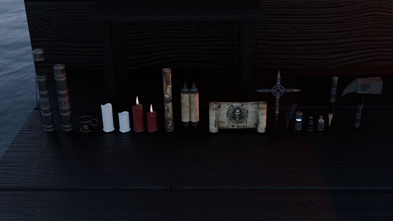 Stylized Vampire Kit Old Papyrus Props | Fab