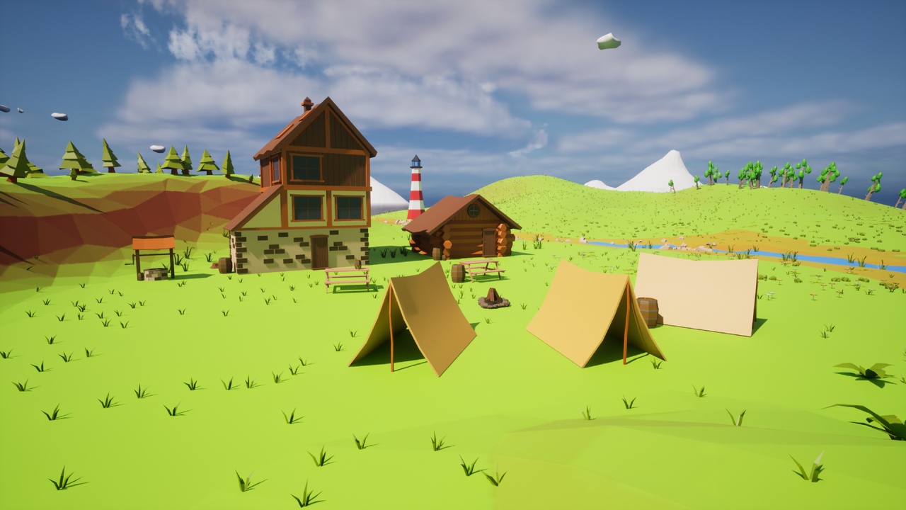 Media 1 for listing LowPoly-LakesideCamp