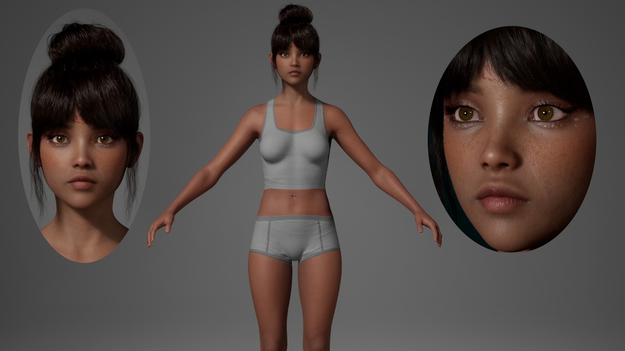 Media 1 for listing Editable MetaHuman Beauty - Annie.With hair, no clothing included.
