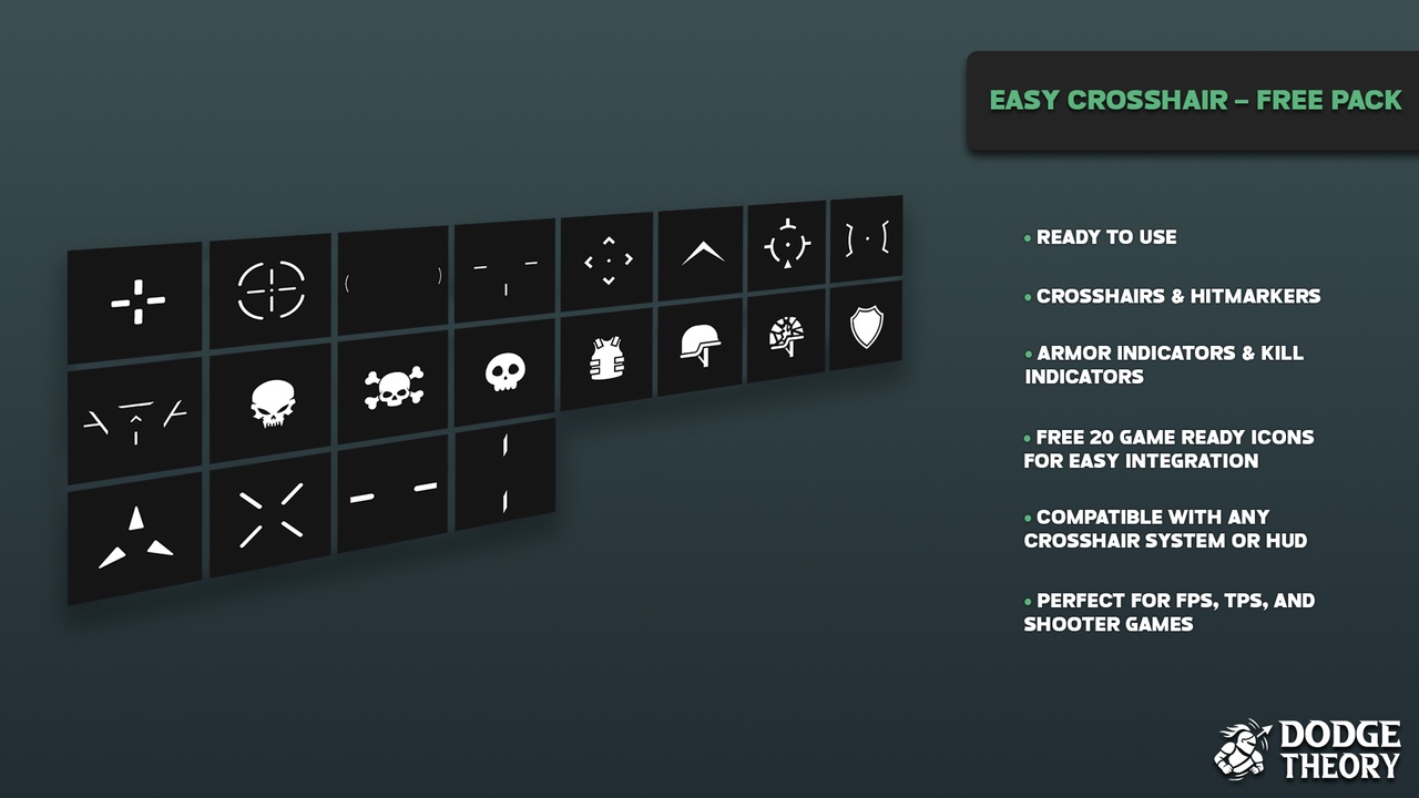 Media 1 for listing Easy Crosshair – Free Pack  (20 Textures)