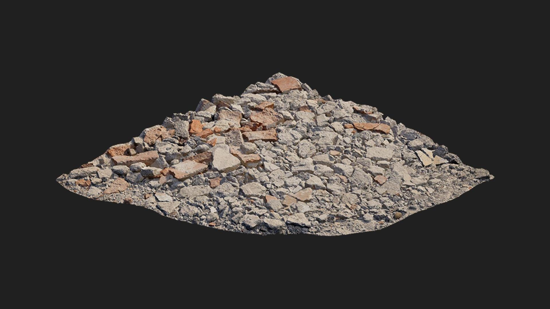 Industrial Abandoned Factory Rubble Pile Plaster Corner 03 | Fab