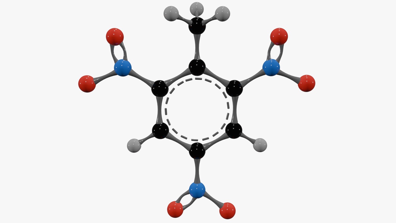 Mídia 1 do anúncio Trinitrotoluene Molecule