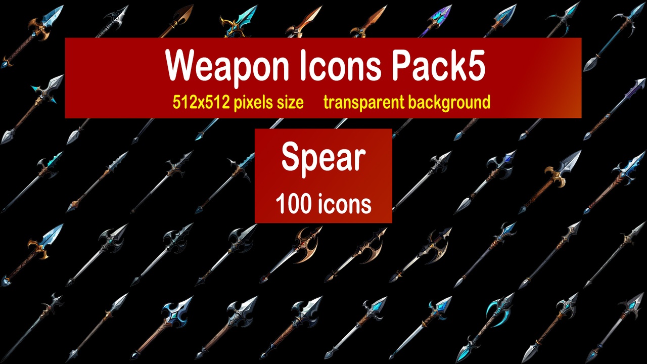 Media 1 for listing Weapon Icons Pack5 - Spear