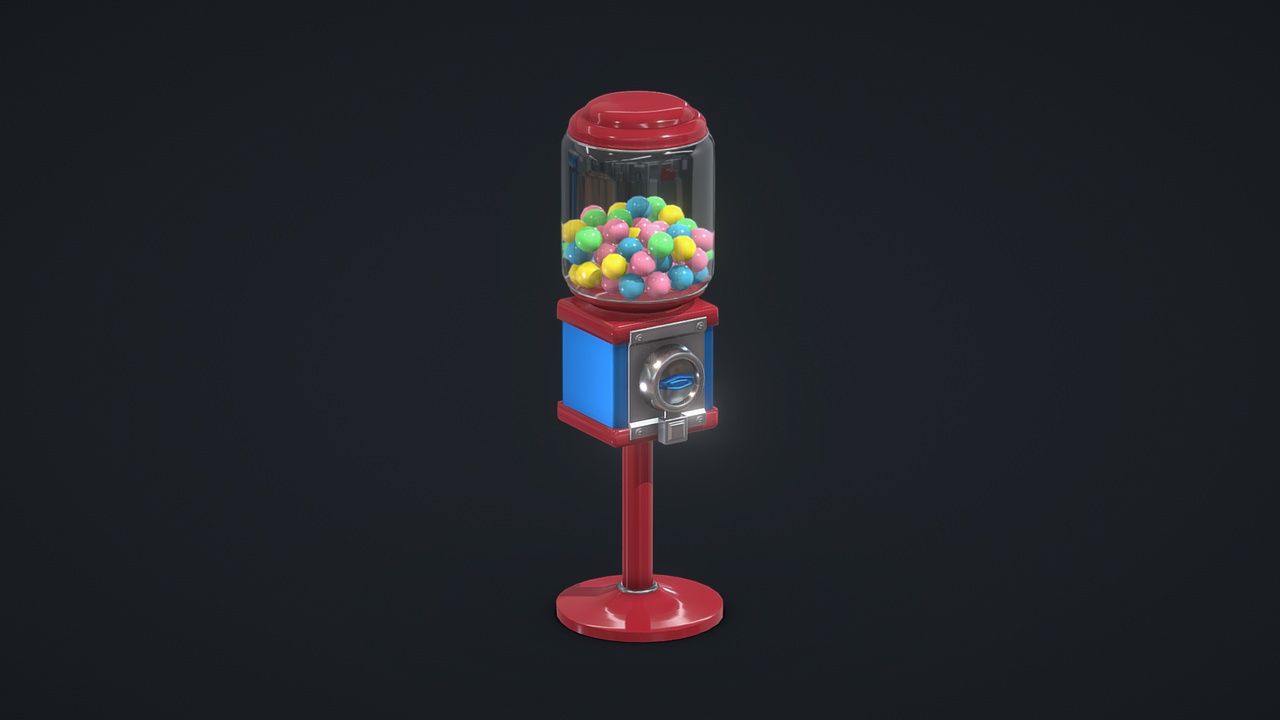 Media 1 for listing Bubble Gum & Candy Machine – Stylized Sweet Vending Machine