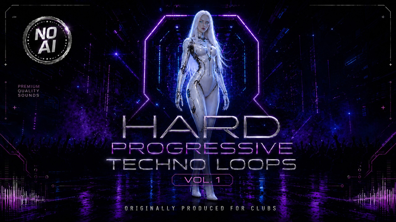 Media 1 for listing Hard Progressive Techno Loops Vol 1 - NO AI