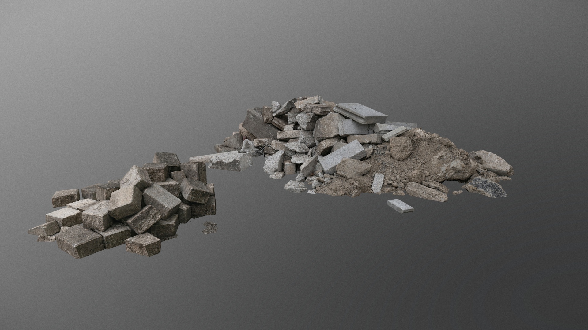 Media 1 for listing Two piles of construction rubble