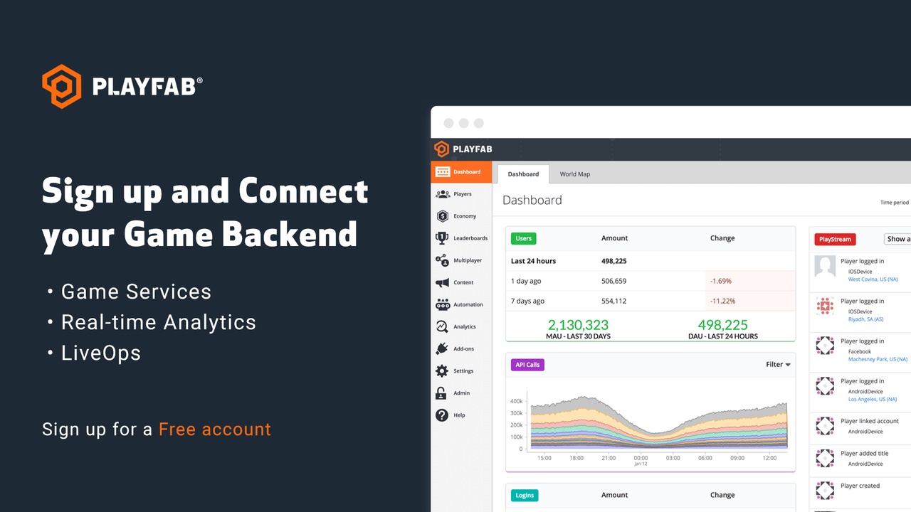Média 1 pour l'article PlayFab SDK