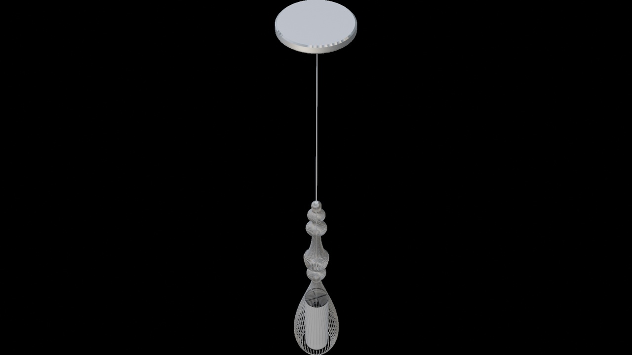 Media 1 for listing Ornate Teardrop Pendant Lamp
