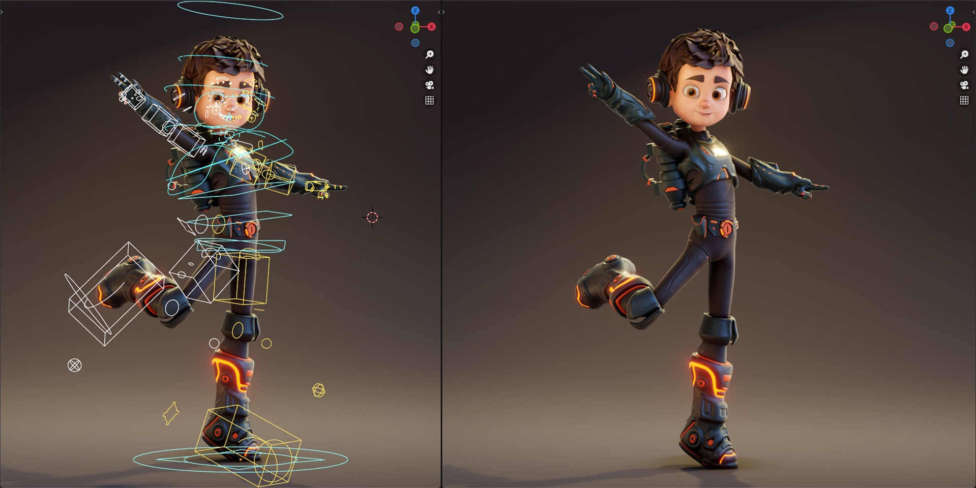 Media 1 for listing Rigged Stylized Scifi Boy No. 1 - Blender