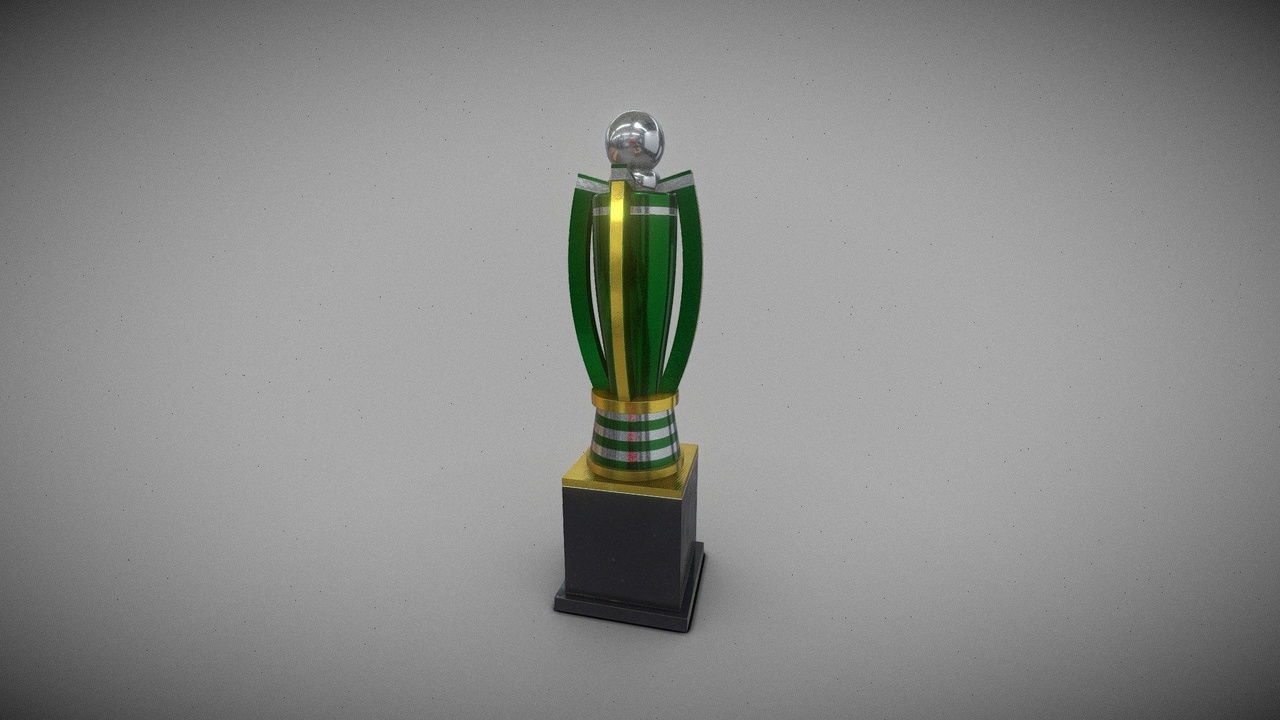 Media 1 for listing Modern Green Metallic Trophy Award