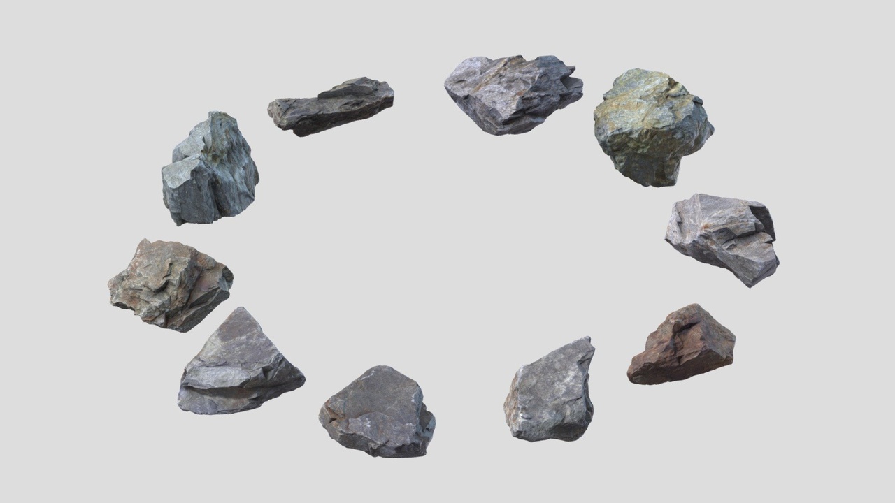 Media 1 for listing Alaskan Cliff Rock 10-Pack 1 PBR Photogrammetry models