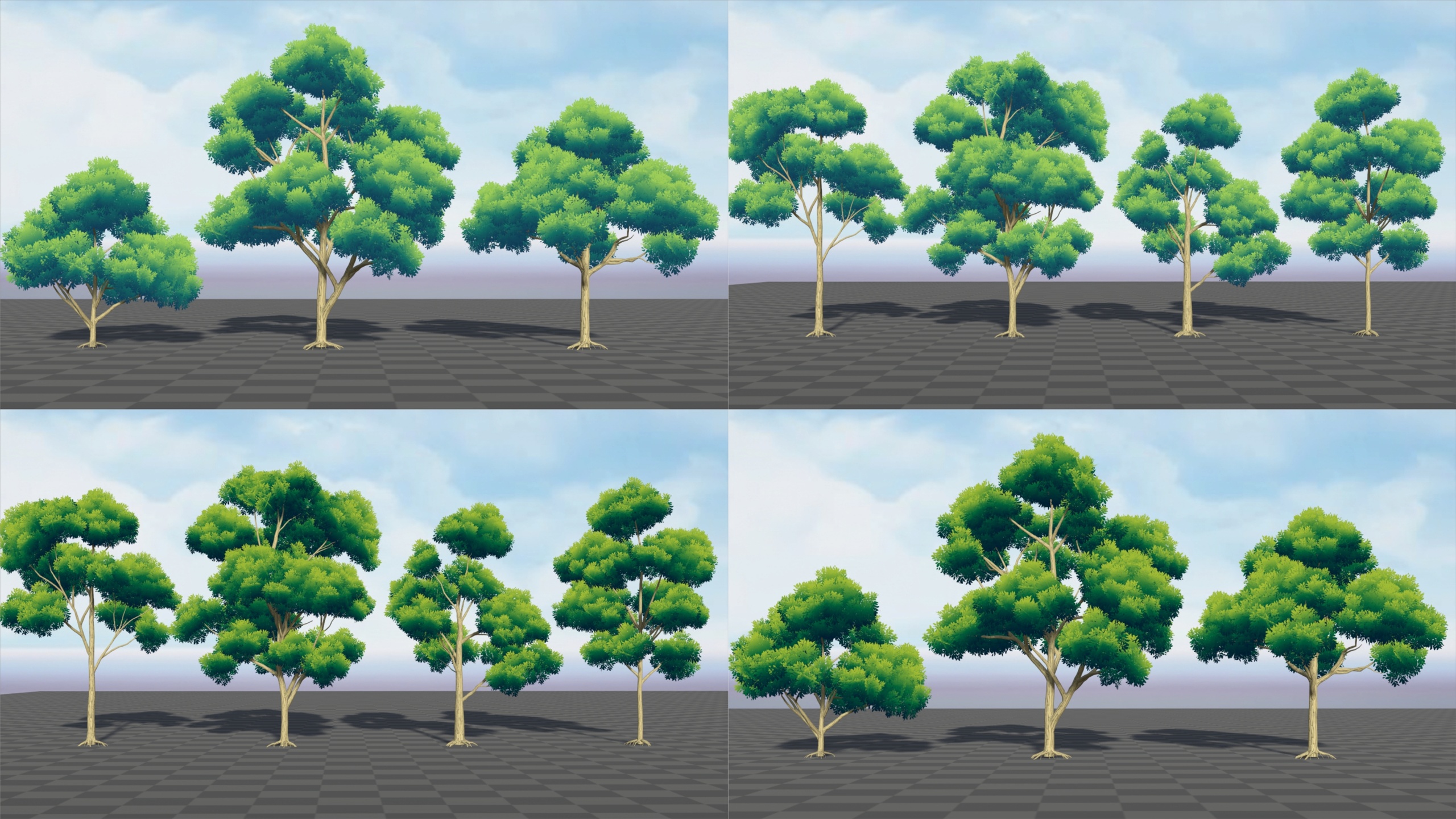 Media 1 for listing Stylized Environment Azureleaf Trees Pack (Seasons & Color Variations) Vol - 4