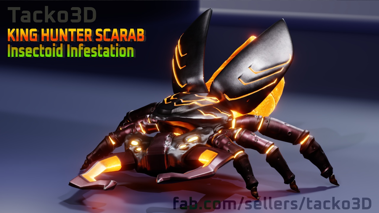 Media 1 for listing King Hunter Scarab - Customizable Beetle Character