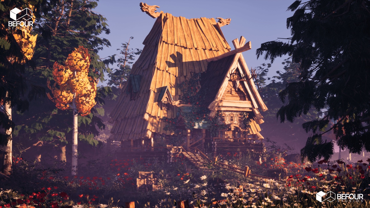 Fantasy Slavic Hut Environment