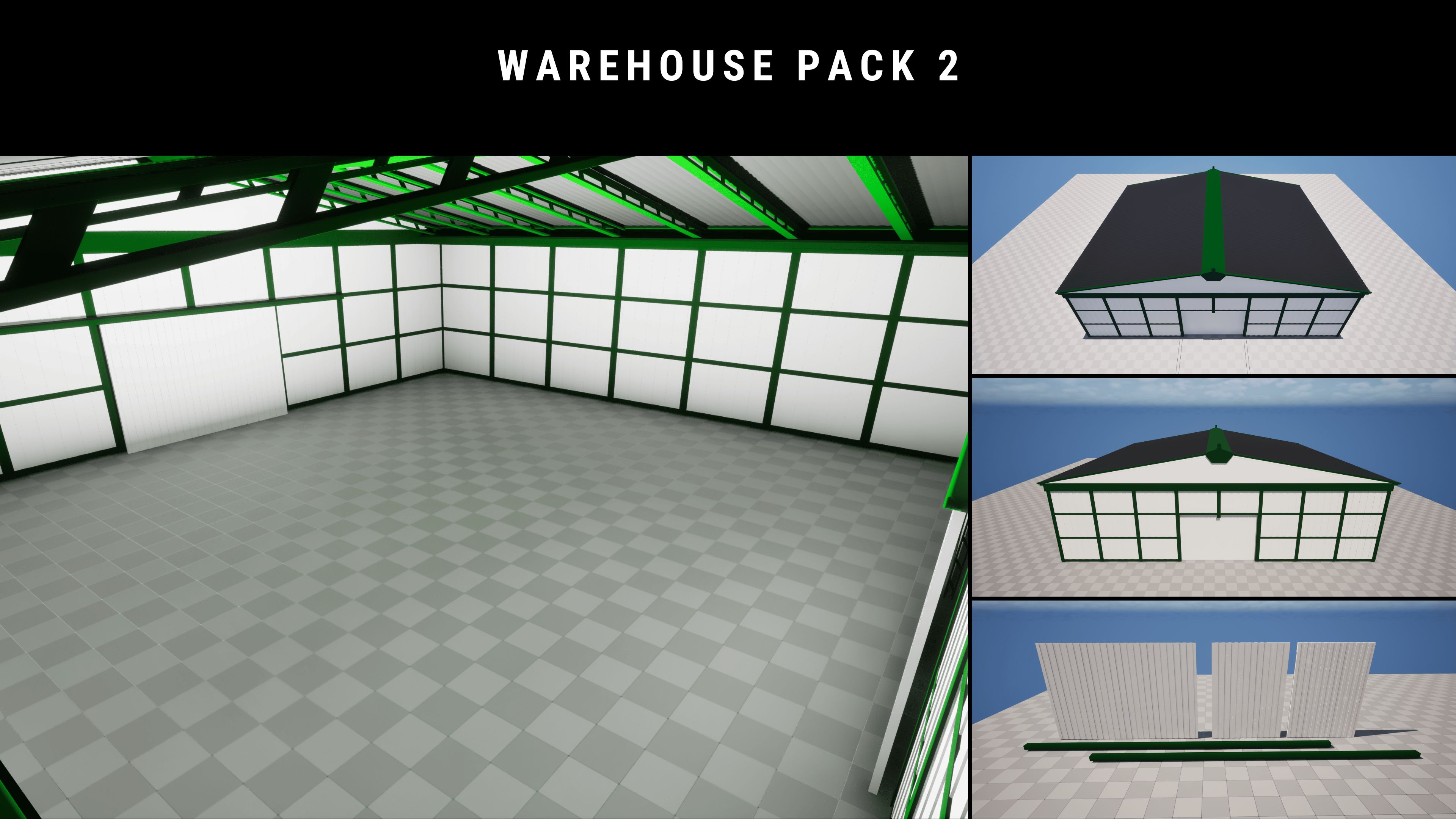 Large Warehouse Package 2 | incl. Animation BP and 2 Functional Gates | Fab