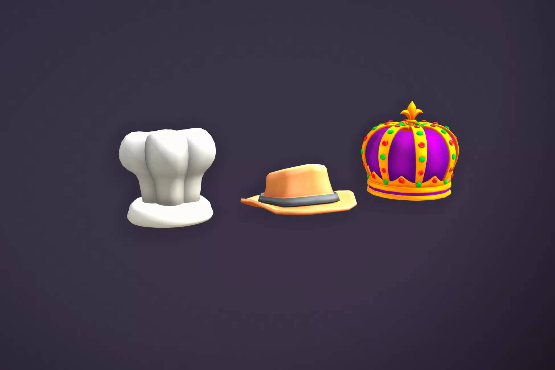 3D Props Stylized Hats Pack Fab