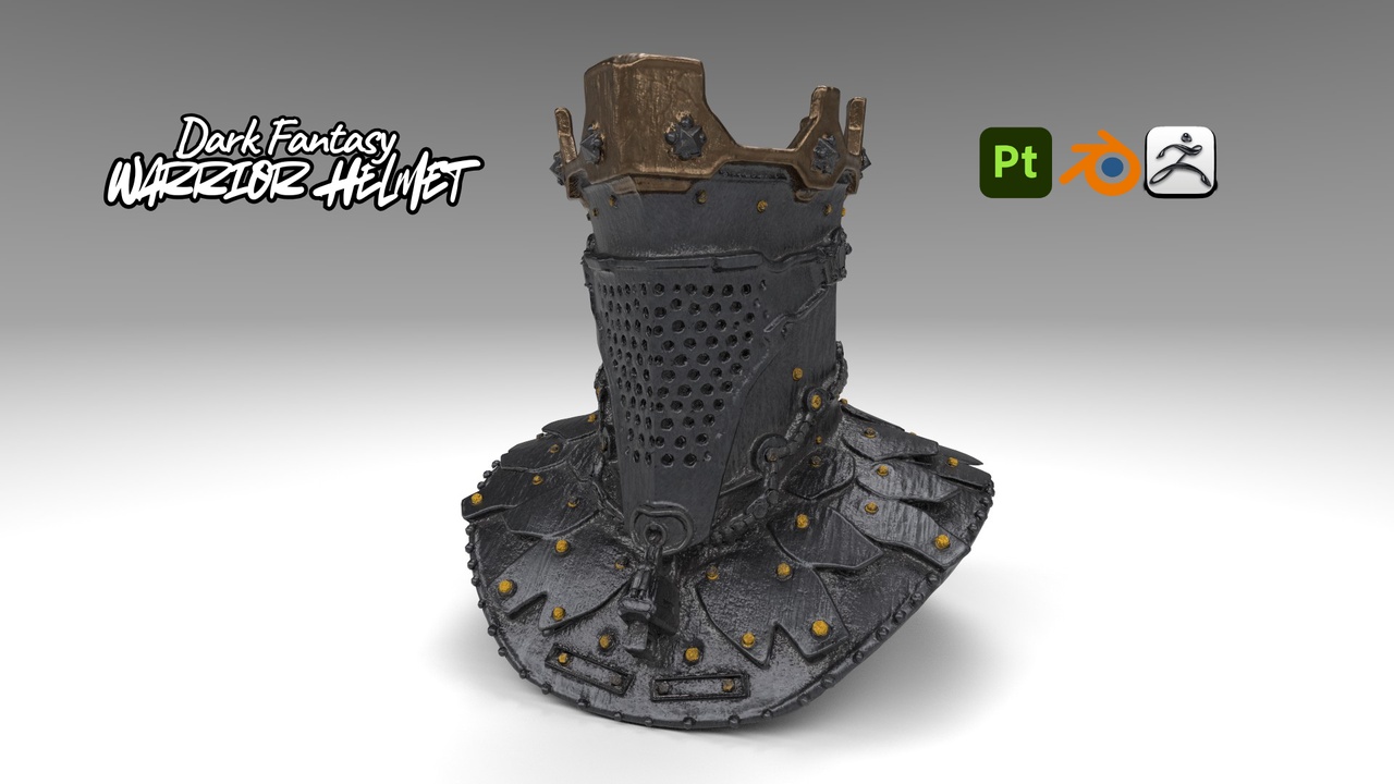 Media 1 for listing Dark Fantasy Warrior Helmet