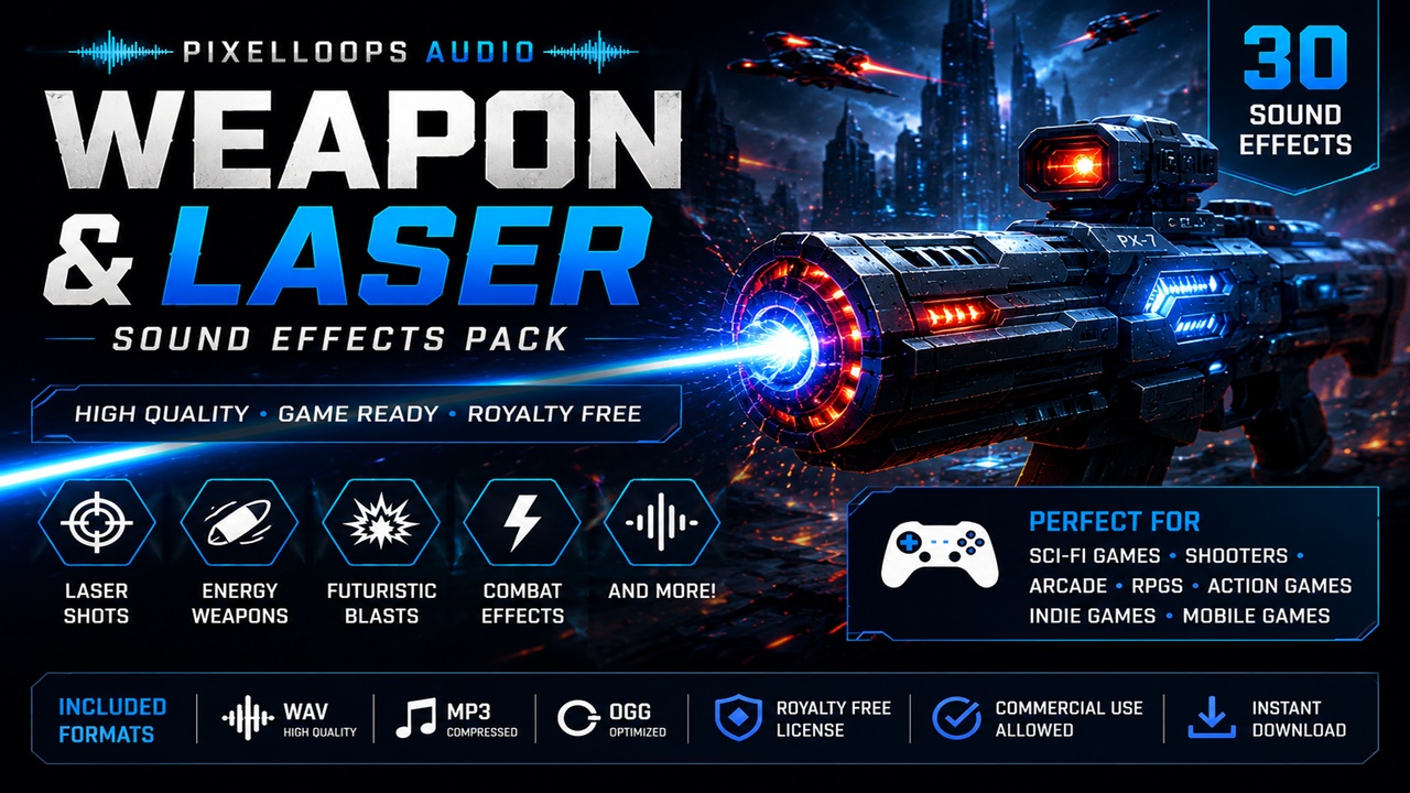 Media 1 for listing Weapon & Laser Sound Effects Pack