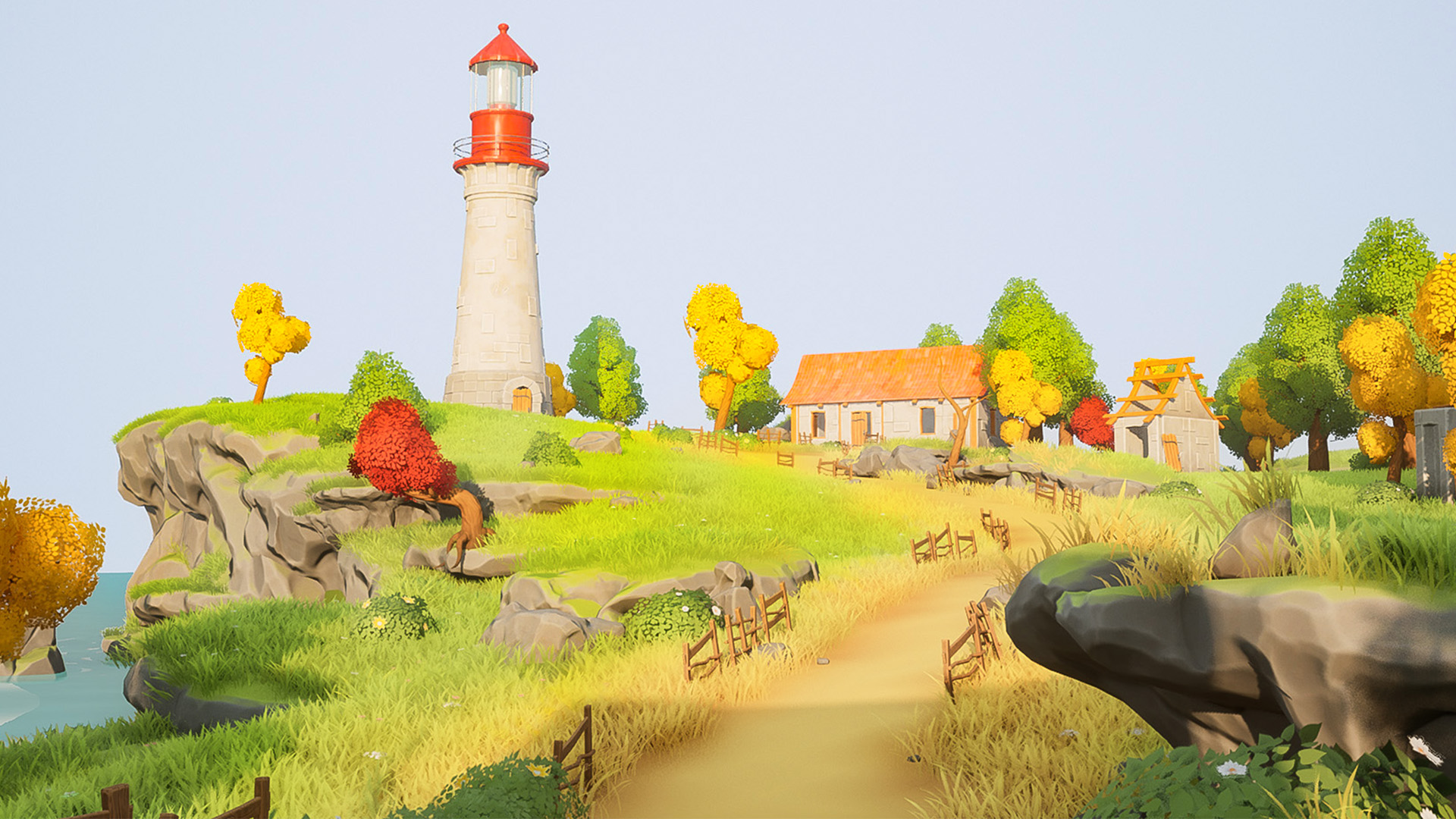 Stylized Lighthouse Island - Nature Environment | Fab