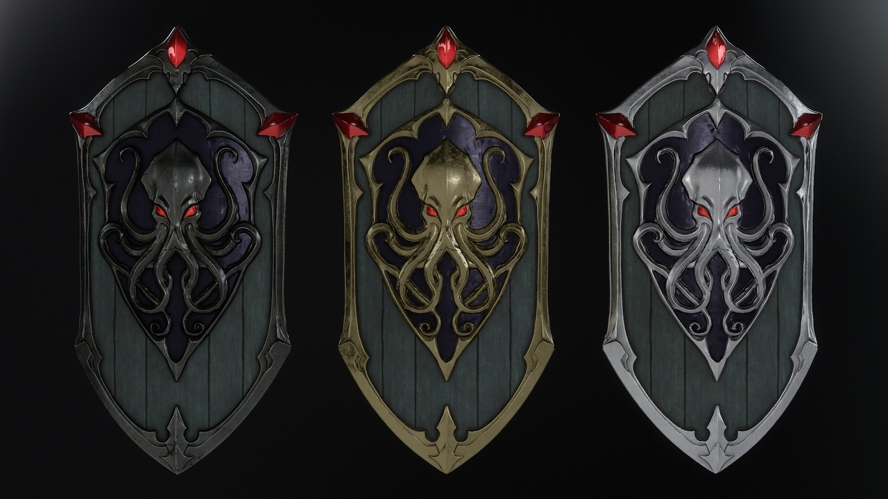 Media 1 for listing The Kraken's Aegis | Dark Fantasy Deep Sea Shield