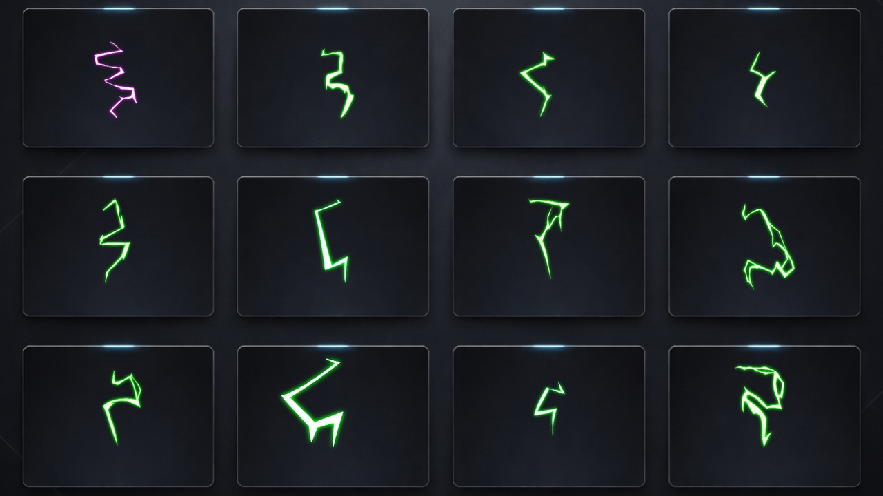 Media 1 for listing Stylized Lightning Effects Pack – 90+ Game-Ready Sparks