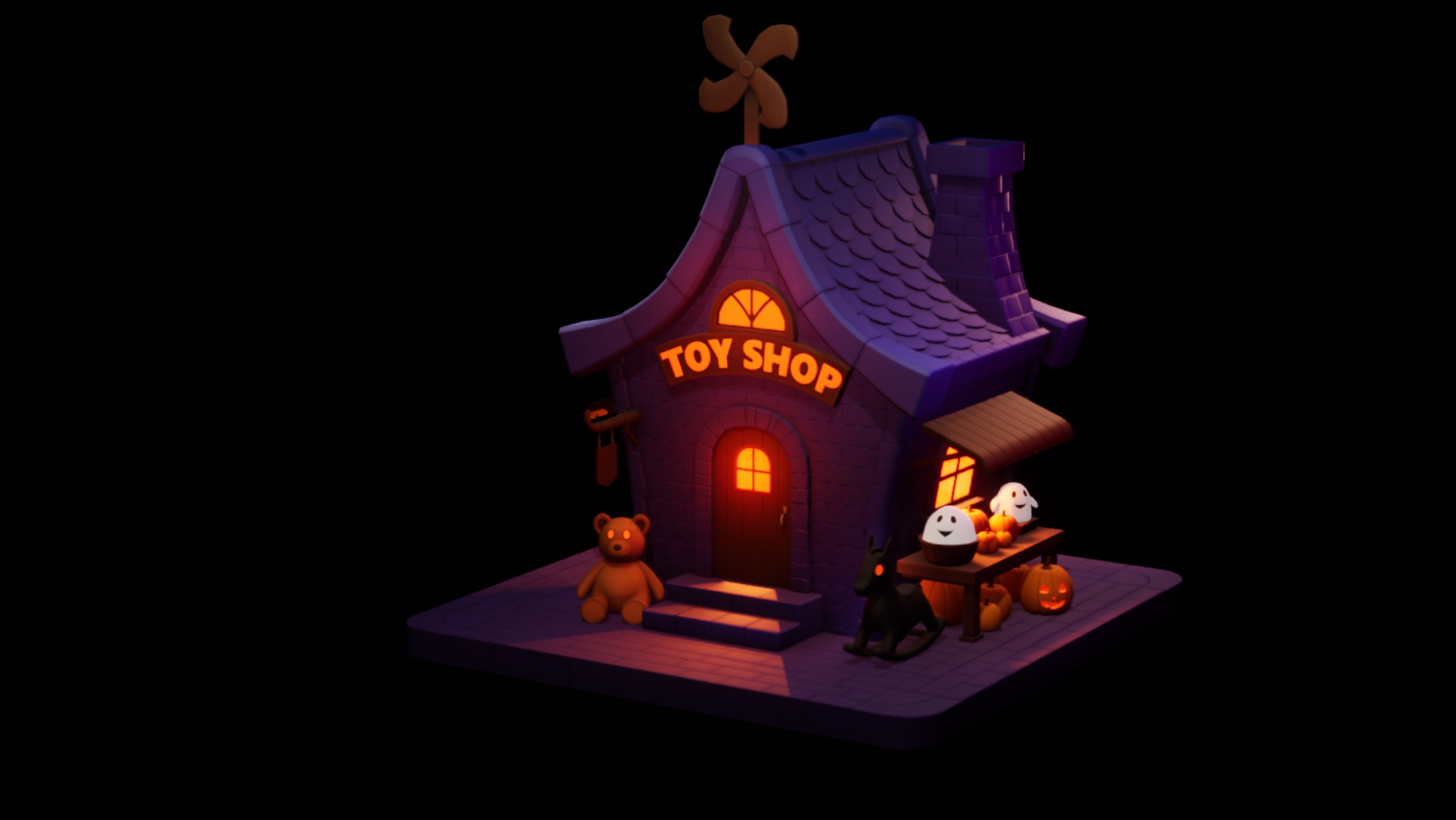 Media 1 for listing Stylized Halloween Toy Shop