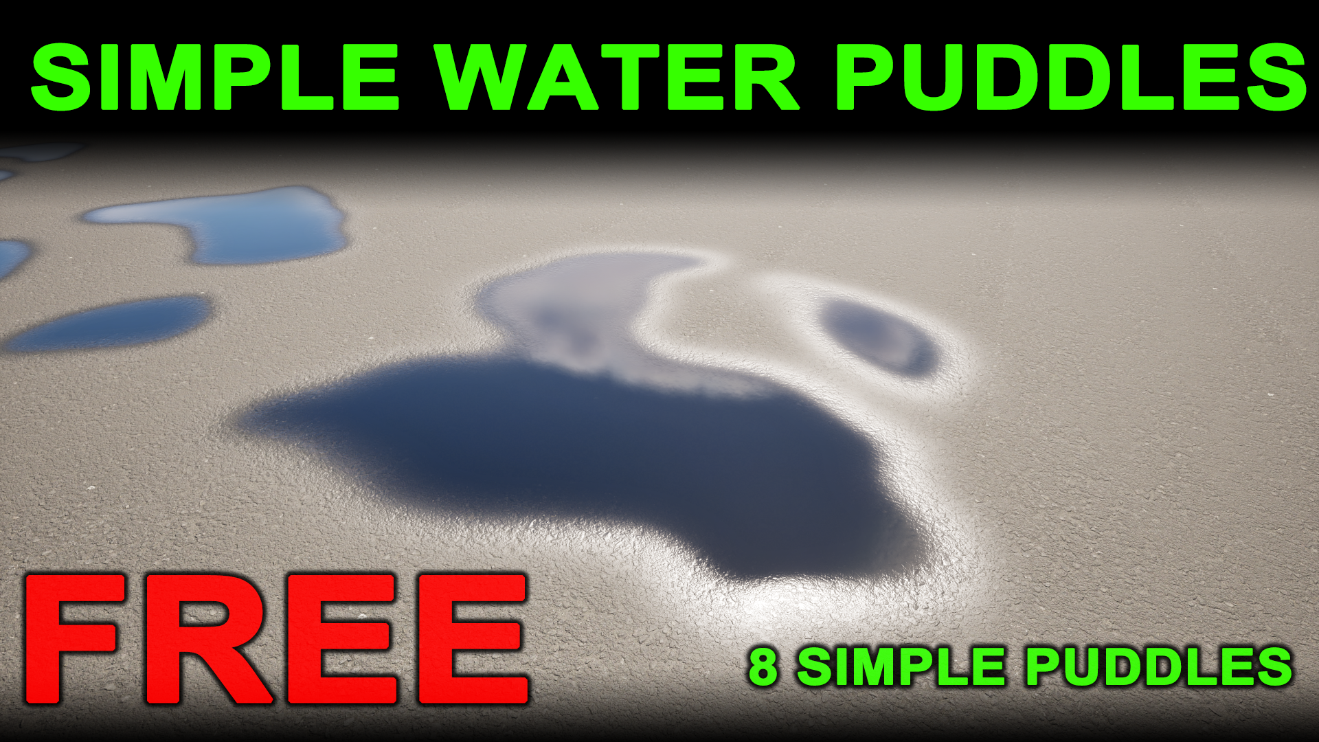 Primary Color Puddle Simple Water Puddles (Free) | Fab