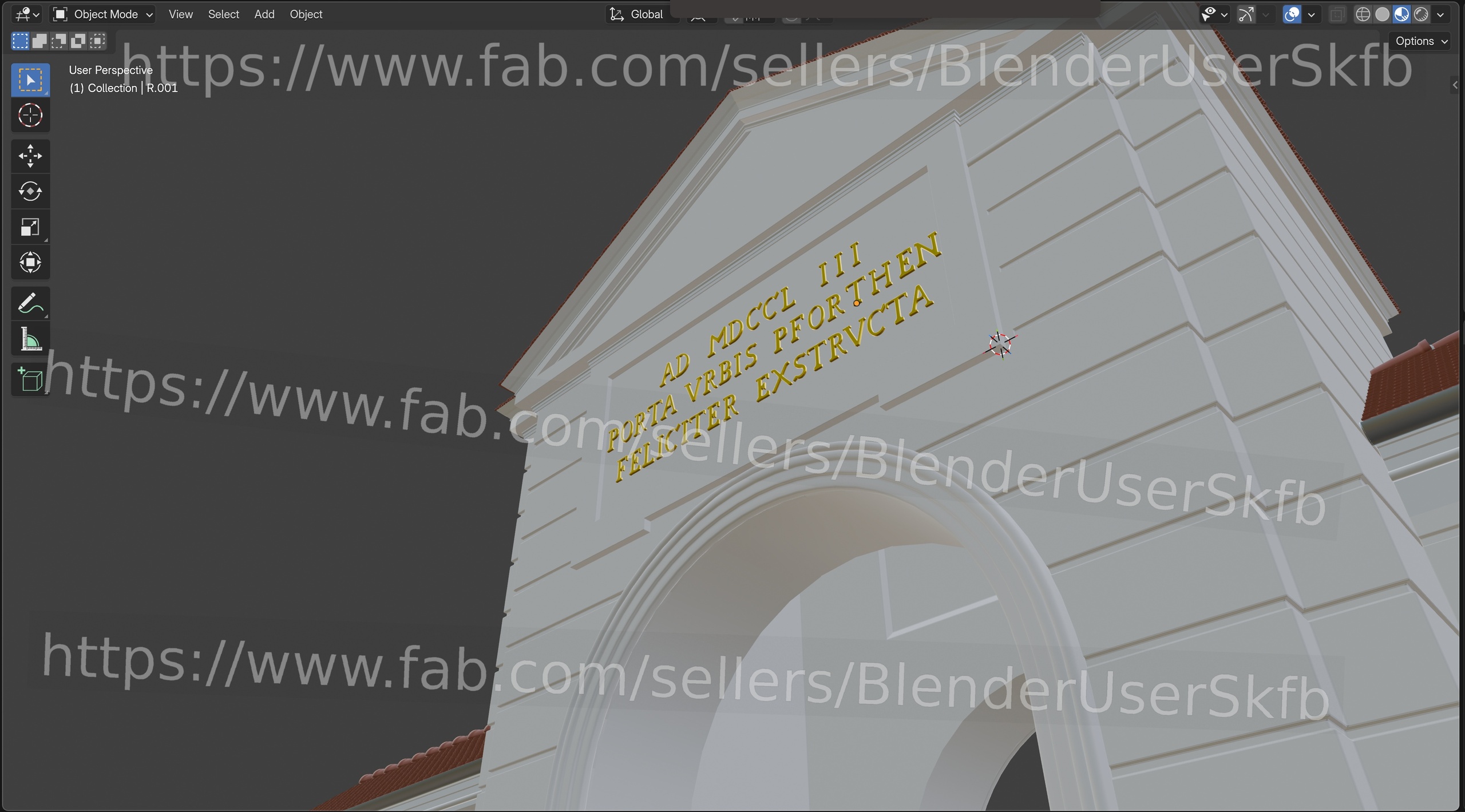 1753 Latin Text Plate, 3D‑Printable Relief - Brody (Pförten) Forst Gate Inscript 제품 등록을 위한 미디어 1개