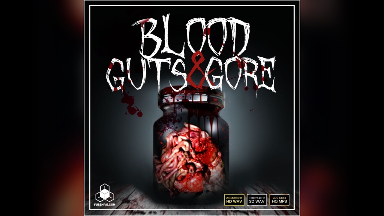 Media 1 for listing BLOOD, GUTS & GORE Sound Effects Library – Horror Flesh, Bone & Torture Sounds