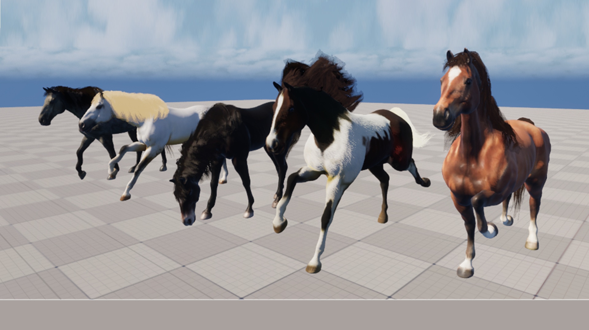 Media 1 for listing Realistic Horse Pack – Animated Horses with Multiple Skins & Materials
